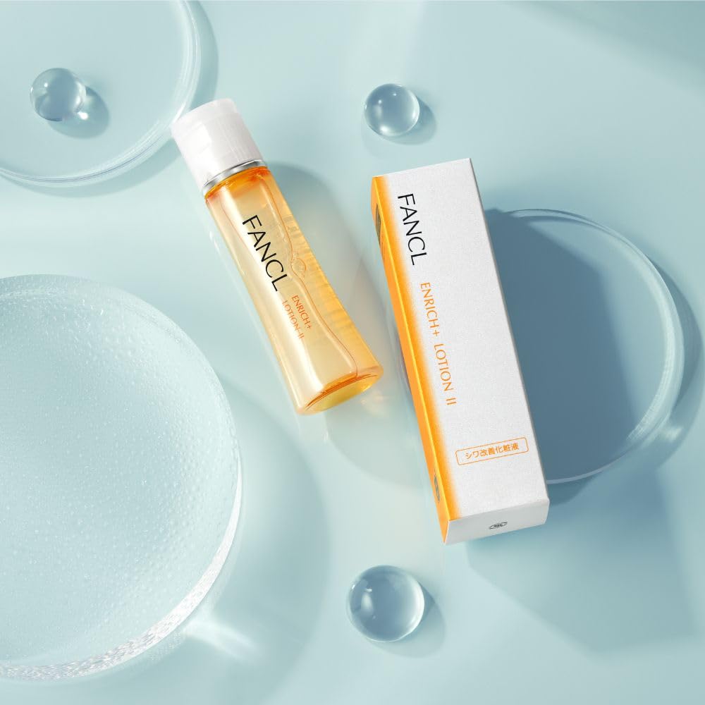 FANCL Enrich+ Lotion II – Japanese Anti-Aging Facial Lotion with Niacinamide, Preservative-Free Hydrating Toner for Firmness & Elasticity