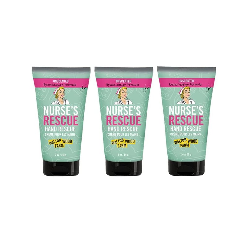 Hand Cream - Nurse's Rescue 2 oz | Moisturizing Relief for Dry Skin (3 Pack)