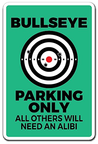 Bullseye Parking ONLY Decal Archery Bow Hunter Ammo | Indoor/Outdoor | 9" Tall