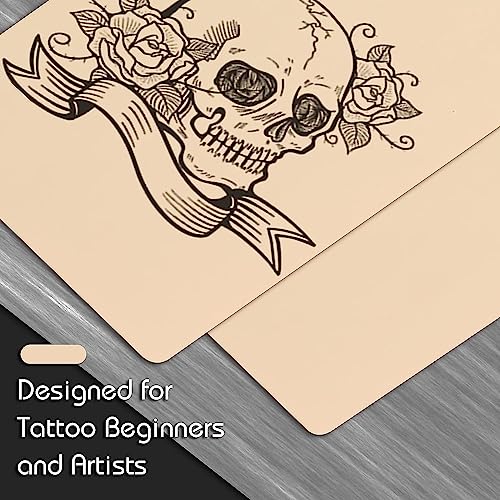 Blank Tattoo Practice Skin - Jconly 30Pcs Double Sides Fake Skin Tattoo Skin for Practicing, 8¡¿6 in Soft Practice Skin for Beginners and Experienced Tattoo Artists¡¦