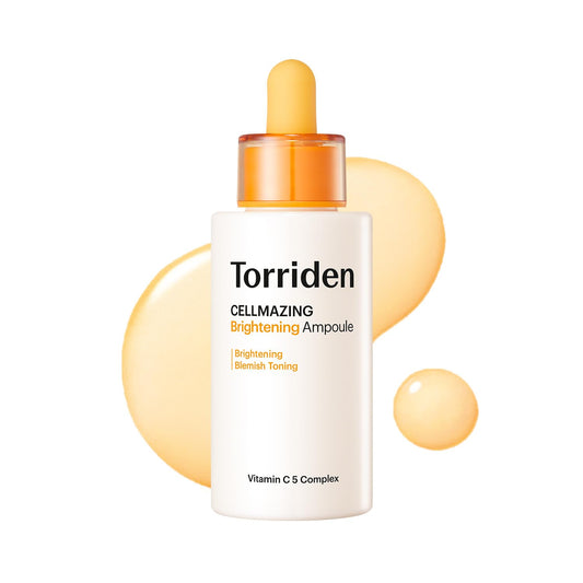 Torriden CELLMAZING Vita C Ampoule 30ml (1.01 fl.oz.) | Refining Sagging Pores and Skin Texture | 5D Vitamin C, Seaweed Complex, Panthenol | Korean Facial Serum