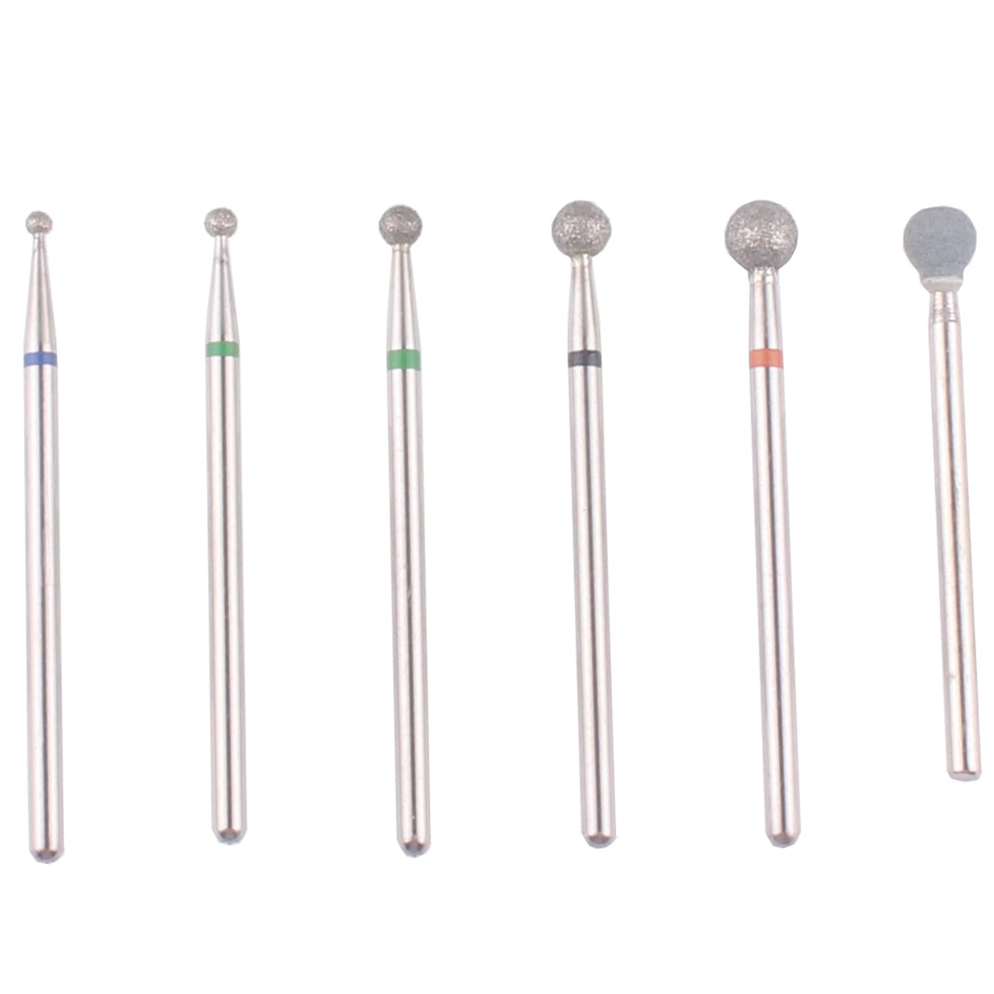 6pcs Ball Shape Cuticle Clean Nail Drill Bits for Nail Prep