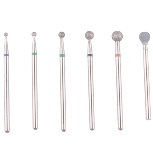 6pcs Ball Shape Cuticle Clean Nail Drill Bits for Nail Prep