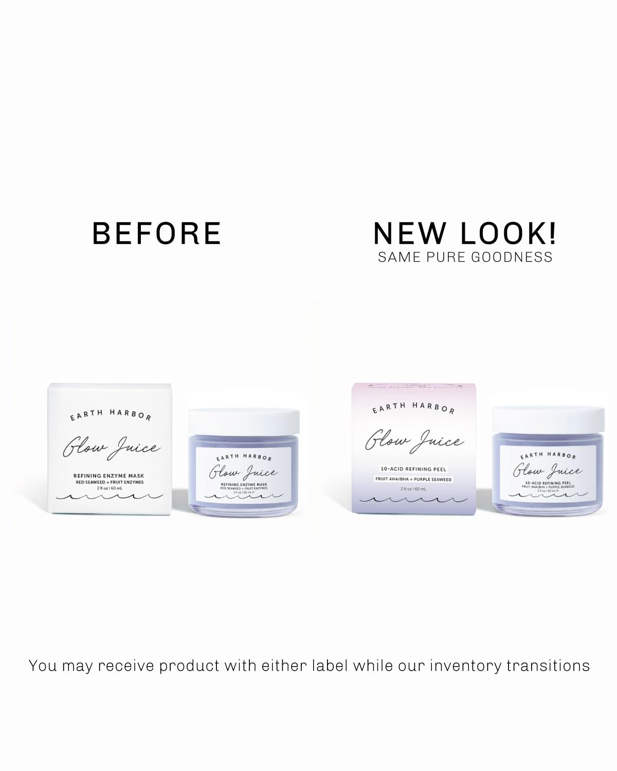 GLOW JUICE AHA/BHA Resurfacing Gel Mask, Refining Enzyme Spot Treatment Packed with Red Seaweed & Fruit Acids, Exfoliates Dull Oily Skin, Soothes Acne & Pores, 94% Organic, Vegan, Cruelty-Free, 2 oz