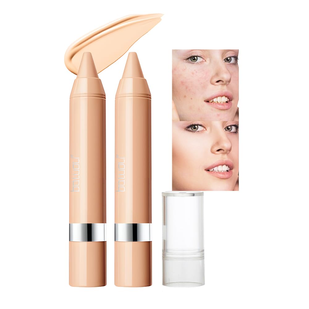Light Beige Concealer Crayon Set - Brightening Creamy Formula for Under Eye Circles | 2pcs