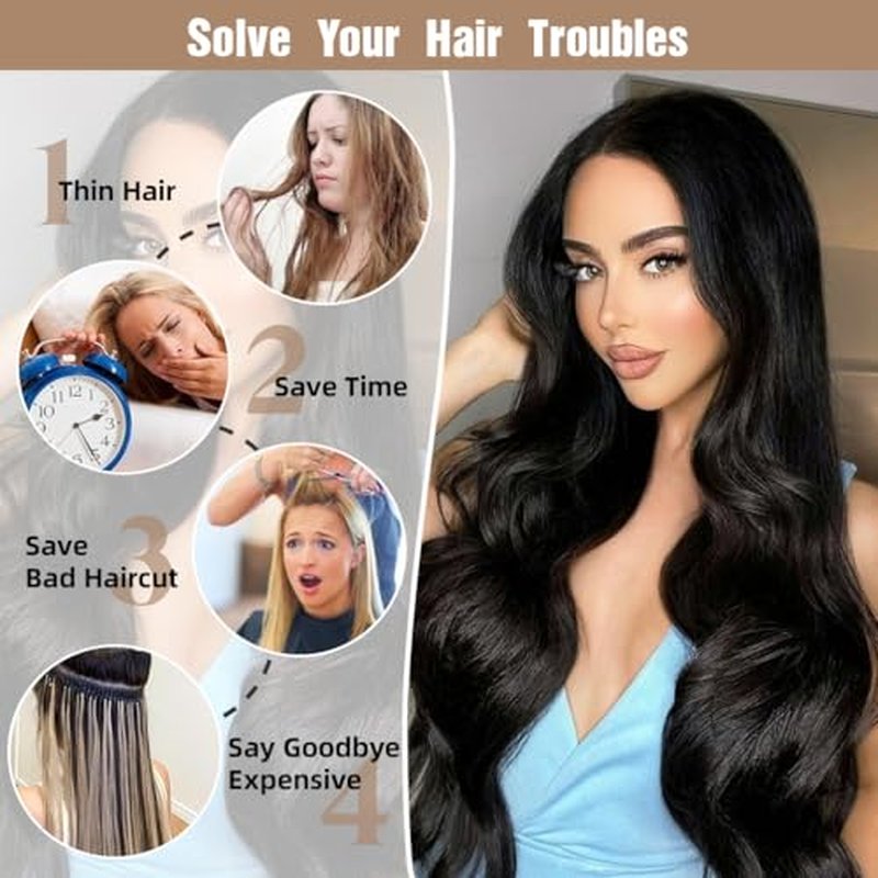 Straight Clip in Hair Extensions Real Human Hair, 7Pcs 20 Inch 110g #33 Auburn Brown Invisible Natural Soft Real Human Hair Extensions Clip ins, Double Weft Hair Extensions Real Human Hair for Women