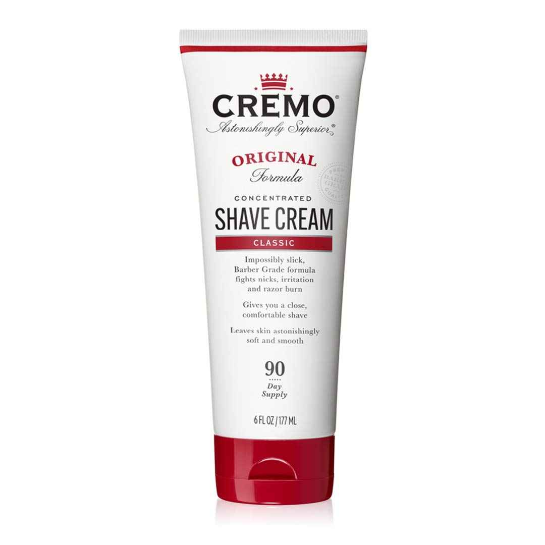 Cremo Astonishingly Superior Razor Refills, (4 Pack) & Barber Grade Original Shave Cream, Astonishingly Superior Ultra-Slick Shaving Cream for Men, Fights Nicks, Cuts and Razor Burn, 6 Fl Oz