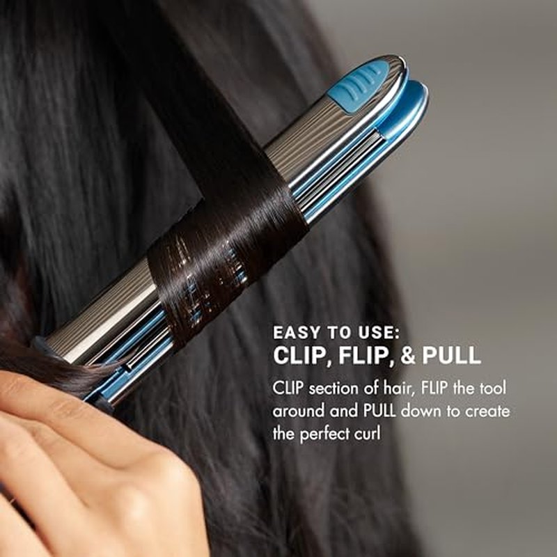 Nano Titanium Prima Ionic Hair Straightener ? Professional Flat Iron & Curling Iron in One for Stylists, Pro Styling Hair Tool