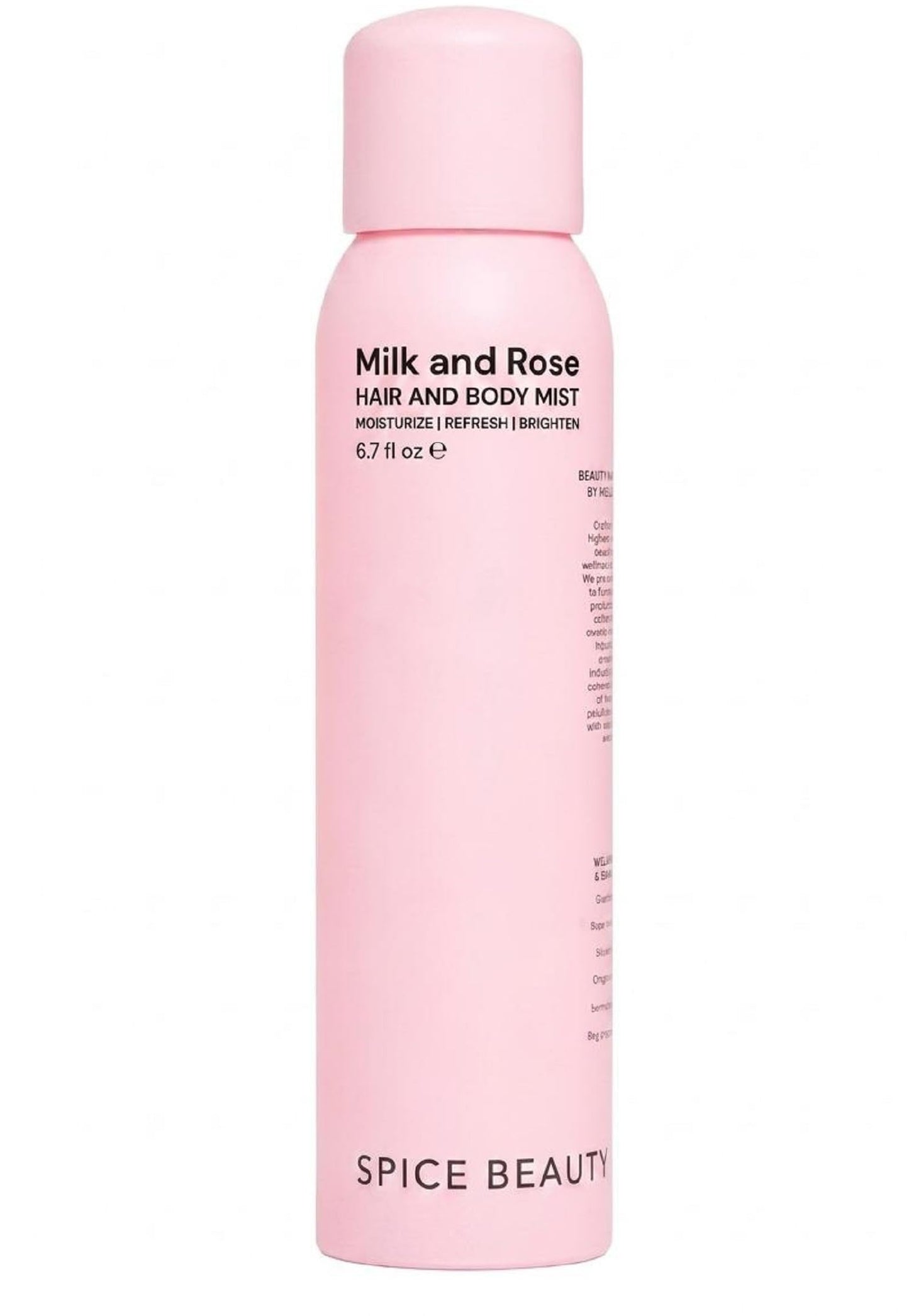 SPICE BEAUTY Milk & Rose Hair & Body Mist | Hydrating Floral Mist for Hair, Skin & Clothing | Rose, Goat Milk & Skin-Loving Ingredients | 6.7 oz
