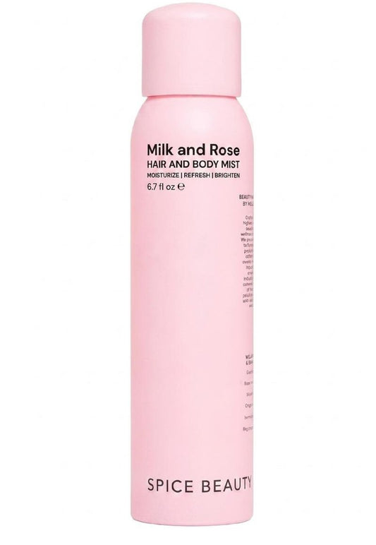 SPICE BEAUTY Milk & Rose Hair & Body Mist | Hydrating Floral Mist for Hair, Skin & Clothing | Rose, Goat Milk & Skin-Loving Ingredients | 6.7 oz