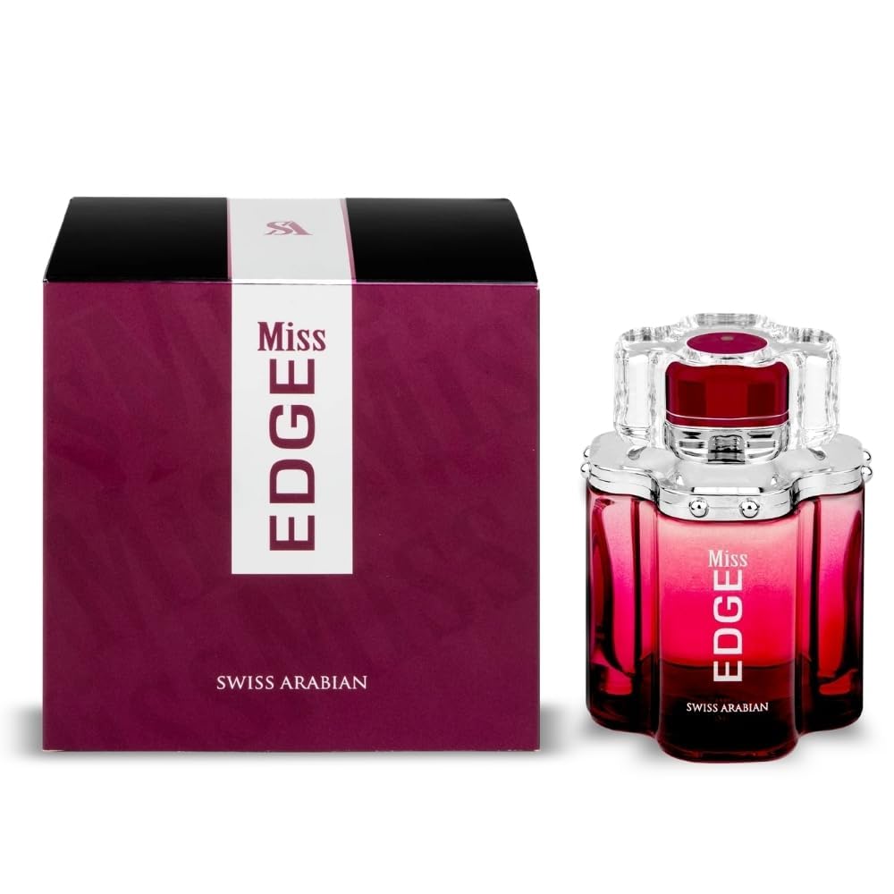 Swiss Arabian Miss EDGE - Luxury Products From Dubai - Long Lasting, Addictive Personal EDP Spray Fragrance - Seductive Signature Aroma - 3.4 Oz