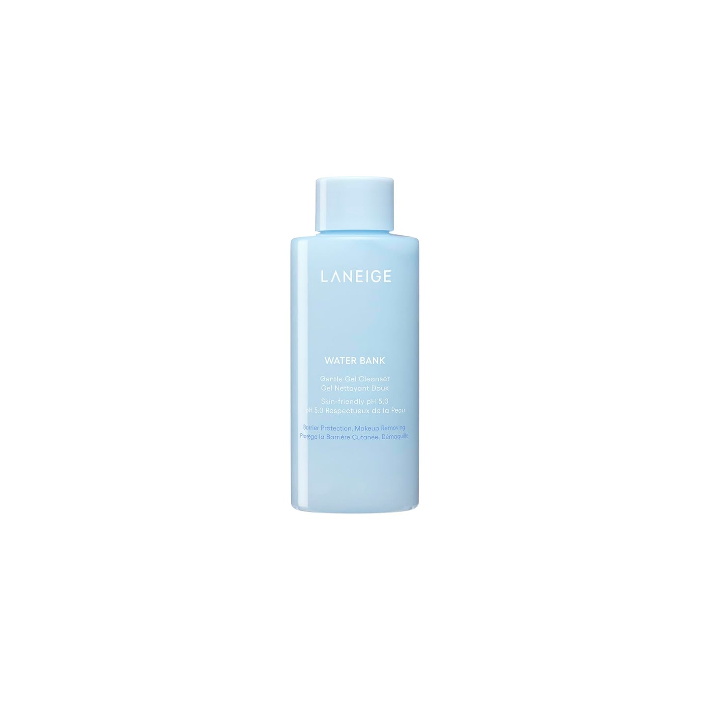 LANEIGE Water Bank Gentle Gel Facial Cleanser: Hydrating, Non-Stripping, pH-Balanced, Barrier-Boosting, & Fragrance Free with Blue Hyaluronic Acid | Korean Skin Care, Mini