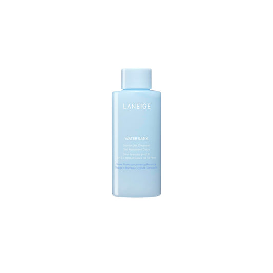 LANEIGE Water Bank Gentle Gel Facial Cleanser: Hydrating, Non-Stripping, pH-Balanced, Barrier-Boosting, & Fragrance Free with Blue Hyaluronic Acid | Korean Skin Care, Mini