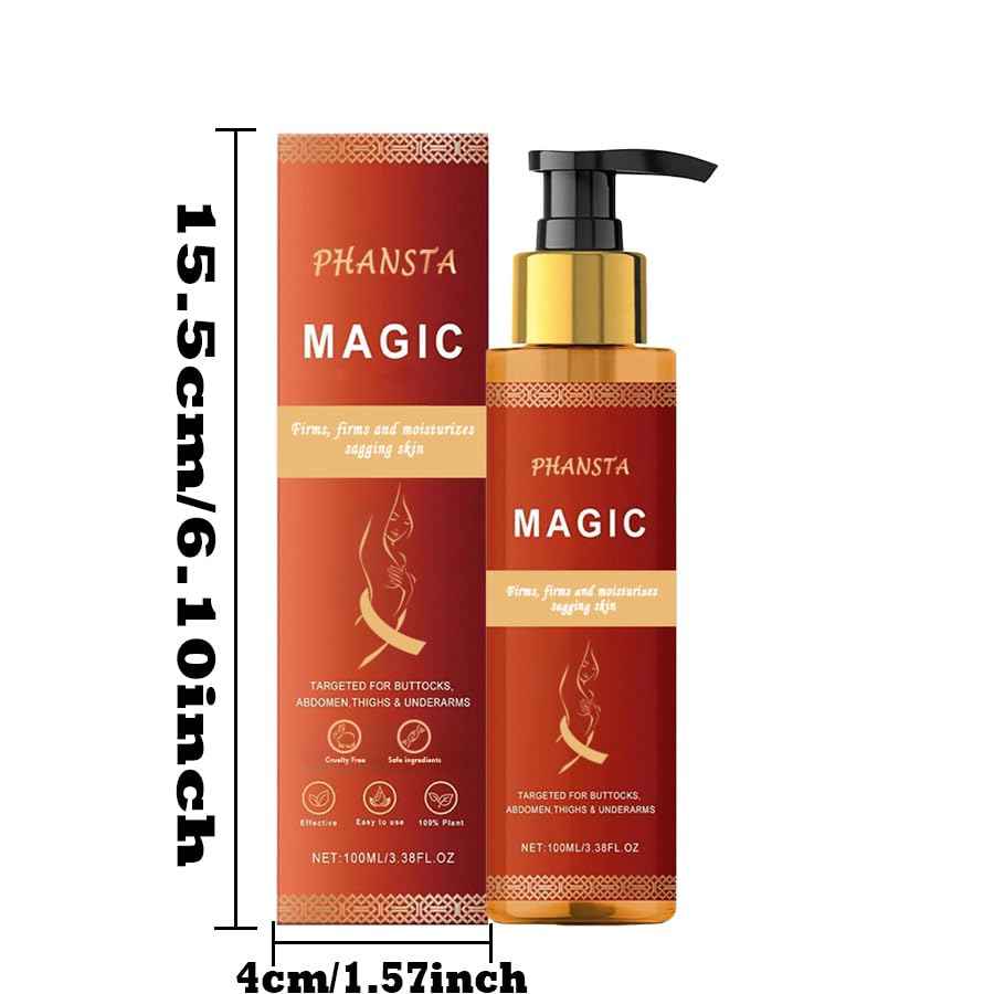 PHANSTA Body Firming Oil, 3.38 FL 0Z, Natural Botanicals for Women, Fast-Absorbing with Cactus Extract& Camellia Oil, Vitamin E, for Arms, Legs, Stomach & Body