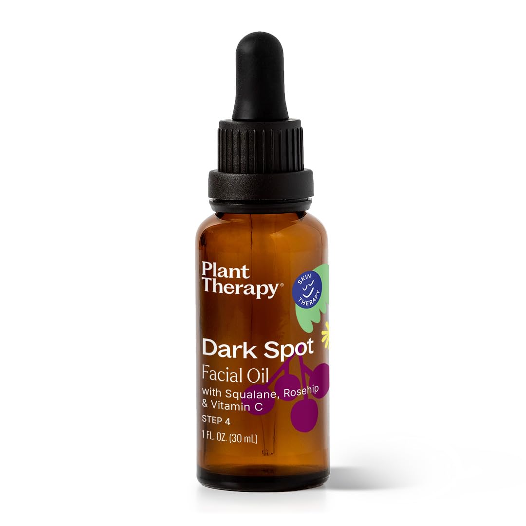 Plant Therapy Dark Spot Facial Oil 30 mL (1 oz) Visibly Reduces the Look of Dark Spots, and Scars, Promotes a More Even, Brighter-Looking Tone, Includes Vitamin C, Turmeric, and Squalane