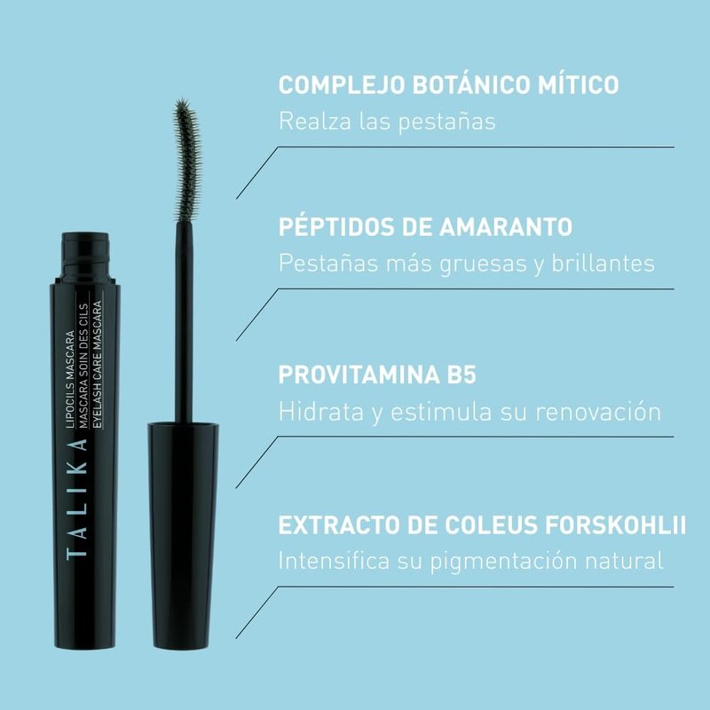 Talika Water Resistant Mascara - Non-Smudge Formula for Natural Lash Enhancement | Volumizing, Curling, Black