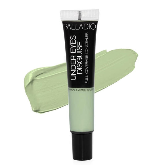 Palladio Full Coverage Concealer - Creamy Face & Under Eye Formula, Disguises Dark Circles, Blemishes, Fine Lines, Evens Skin Tone (Green Tea)