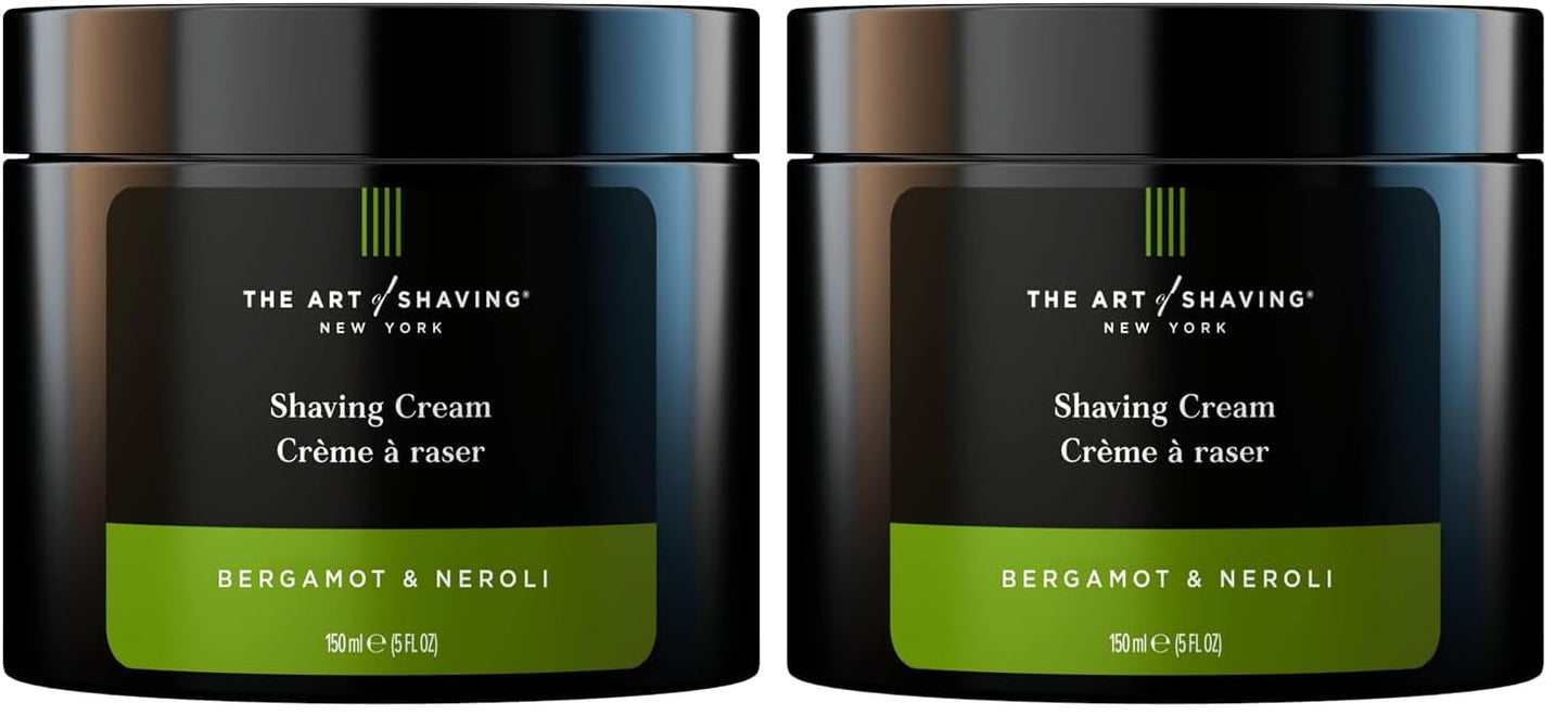 The Art of Shaving Bergamot & Neroli Shaving Cream for Men – Protects Against Irritation and Razor Burn – Hydrates and Nourishes Dry Skin-– Clinically Tested for Sensitive Skin-– 5 oz,(Pack of 2)