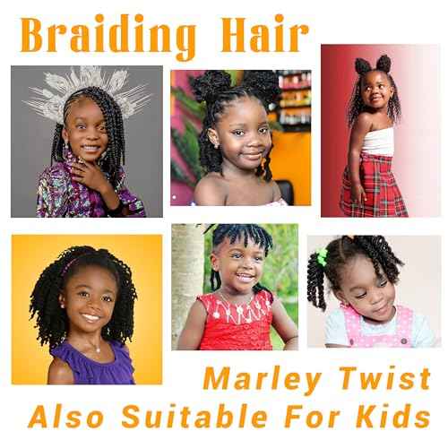 Marley Hair 18 Inch 7 Packs Pre Separated Springy Afro Twist Hair Ombre Honey Blonde Marley Twist Braiding Hair for Faux Locs Crochet Hair Pre Fluffed Spring Twist Hair Extensions (18",1B/27)