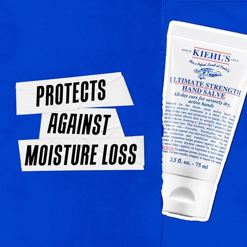 Kiehl's Ultimate Strength Hand Salve, Deeply Hydrating Hand Lotion, Thick and Rich Formula for Intense Moisture and Conditioning, Protects and Repairs Dry Skin, Paraben and Gluten Free