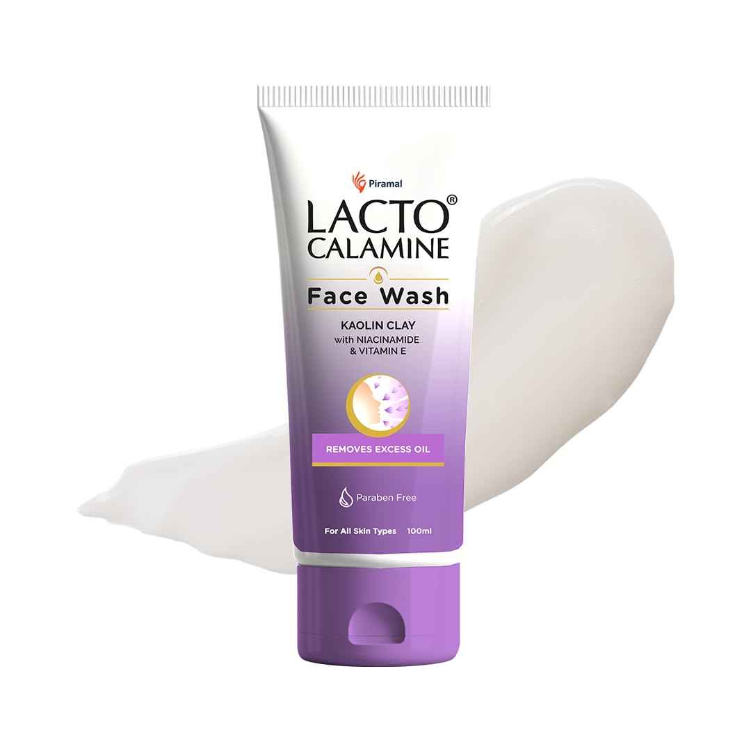Lacto Calamine Face Wash with Kaolin Clay for Oily Skin, 100 ml (Pack of 2)