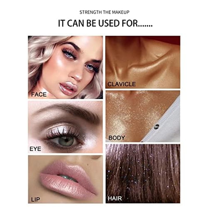Green Glitter Powder, Sparkling Neon Outfit Party Rave Festival Accessories Body and Face Highlighter Makeup. (04# Green)