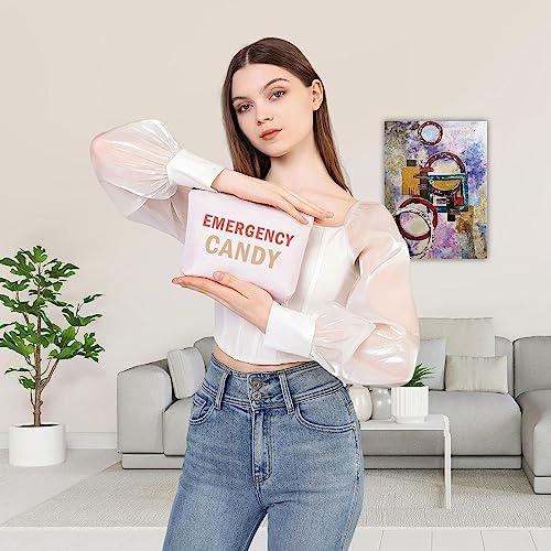 BDPWSS Emergency Candy Makeup Bag Candy Lover Gift Emergency Food Bag For Women Girls Sister Friends Graduation Gift (Emergency Candy)