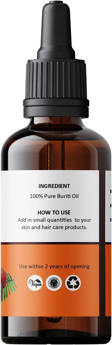 Buriti Oil - Pure Unrefined Natural Oil for Skin & Hair | 2 oz