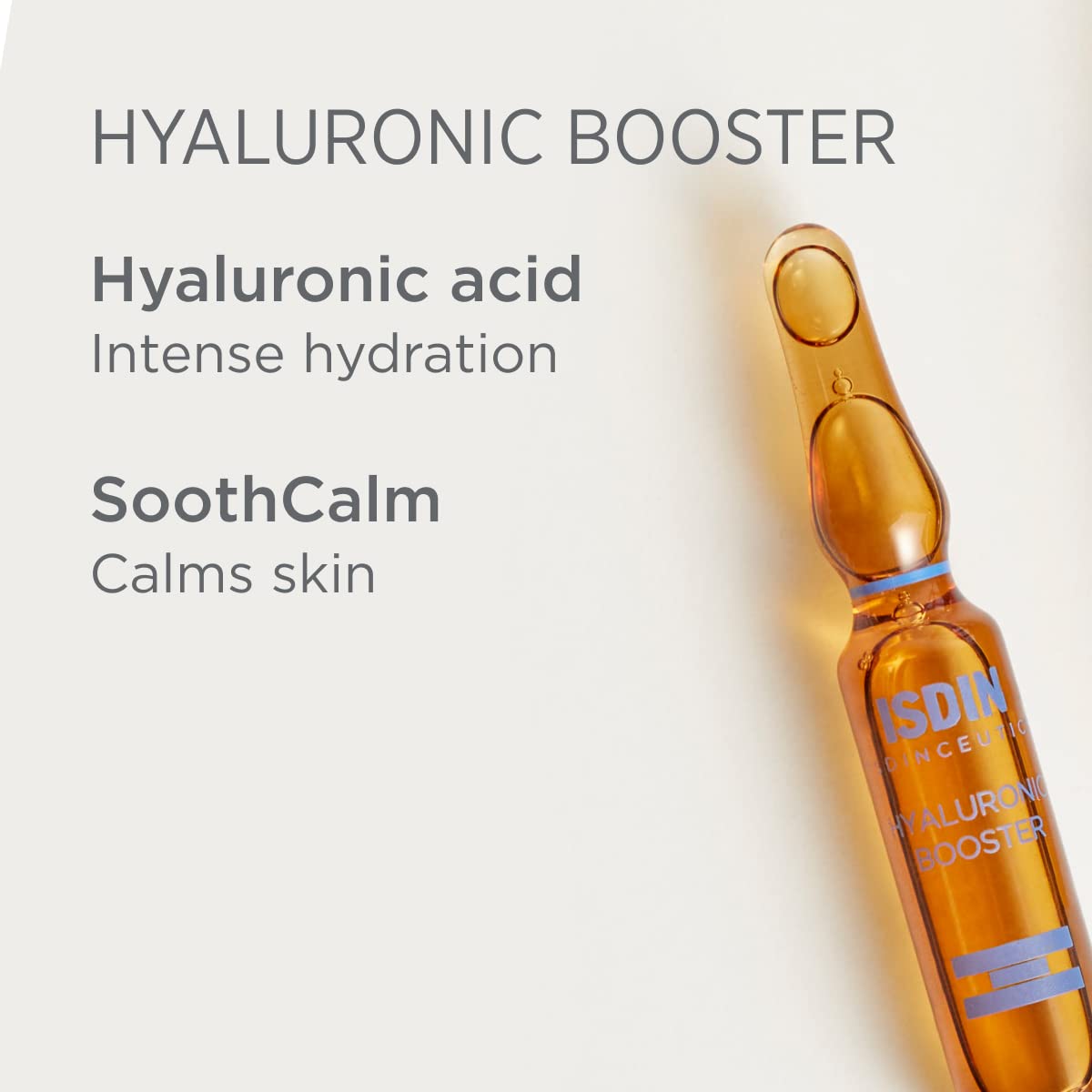 Isdinceutics Intensive Hyaluronic Acid & Peptide Booster - Hydrating Facial Serum in 30 Ampoules, 0.06 FL OZ Each