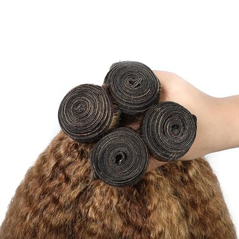 P427 Highlight Blonde Bundles Human Hair Brown Kinky Straight 3 Bundles 24 24 24 Inch Unprocessed Brazilian Virgin Remy Honey Blonde Bundle Human Hair Extensions