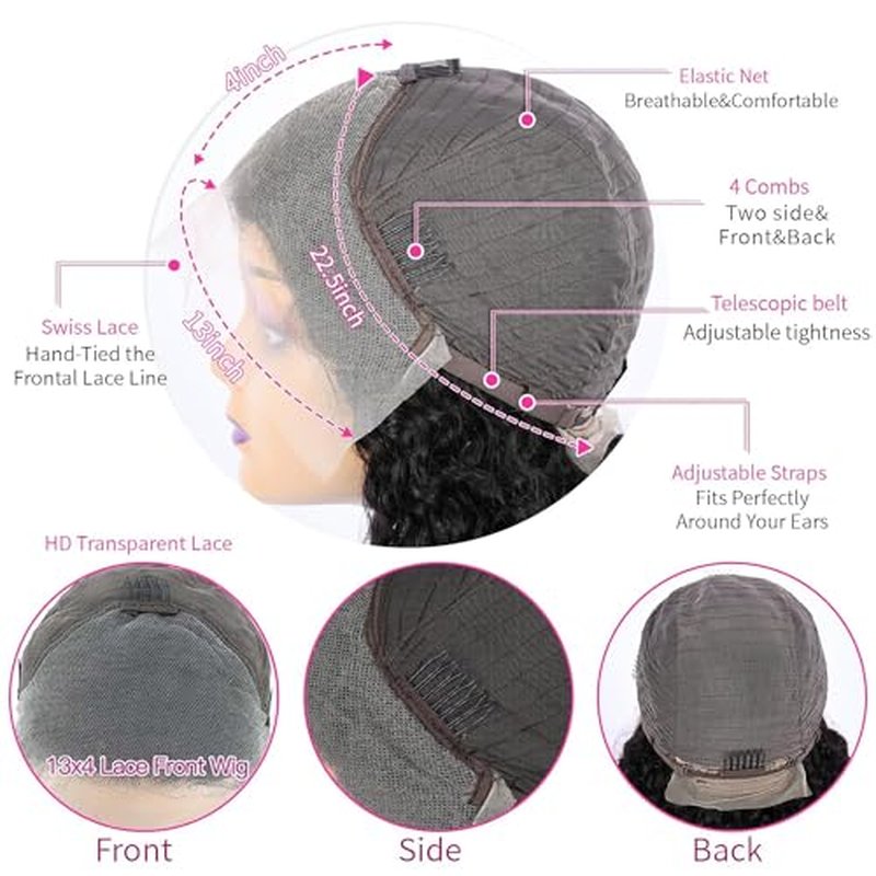 Chesma Body Wave Lace Front Wigs Human Hair 13x4 HD Lace Front Wigs Human Hair Pre Plucked Body Wave Glueless Frontal Wigs Human Hair 180 Density with Baby Hair (22 inch)