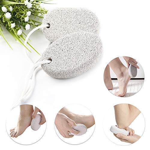Natural Pumice Stone for Feet 2 PCS, PHOGARY Lava Pedicure Tools Hard Skin Callus Remover for Feet and Hands - Natural Foot File Exfoliation to Remove Dead Skin