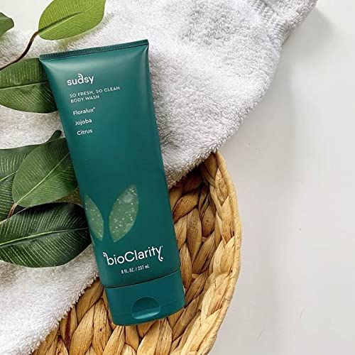BioClarity Sudsy Body Wash | Salicylic Acid, Detoxifying Herb and Fruit Extracts to Deeply Cleanse, Exfoliate, and Moisturize | With Floralux, Jojoba & Citrus | 100% Vegan | 8 fl oz