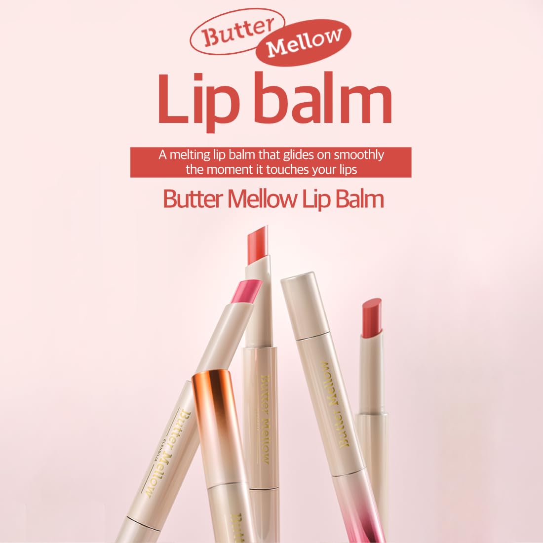 Butter Mellow Lip Balm #01 Cherry Bloom, 1.7g (0.06oz) – Moisturizing & Nourishing Lip Care for Soft, Smooth Lips