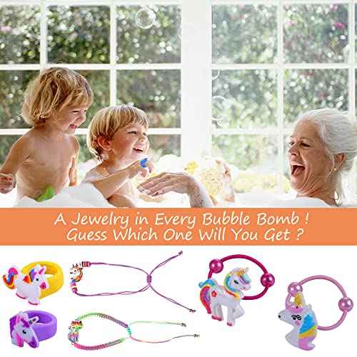 Bath Bombs for Kids, XXXL Bath Bombs with Surprise Inside Unicorns Gifts for Girls, Natural Organic Kids Bubble Bath, Christmas Stocking Stuffers for Kids Christmas Gifts