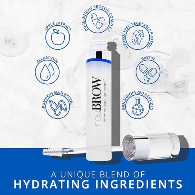 neuBROW Brow Enhancing Serum by Skin Research Laboratories - Eye Brow Serum for Defined, Fuller & Thicker-Looking Hair Brows - Advanced Formula Promotes Natural & Healthy Appearance of Brows