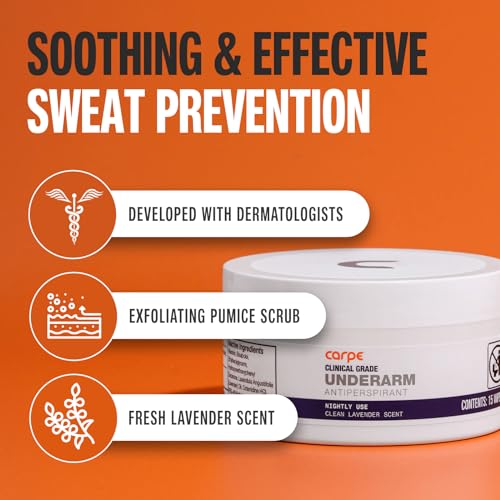 Carpe Clinical Grade Underarm Wipes - New, Unrivaled Antiperspirant Wipes For Armpit Sweat Prevention. Combat Sweat, Block Excessive Sweating, & Help Control Hyperhidrosis.15 Anti Sweat Wipes.