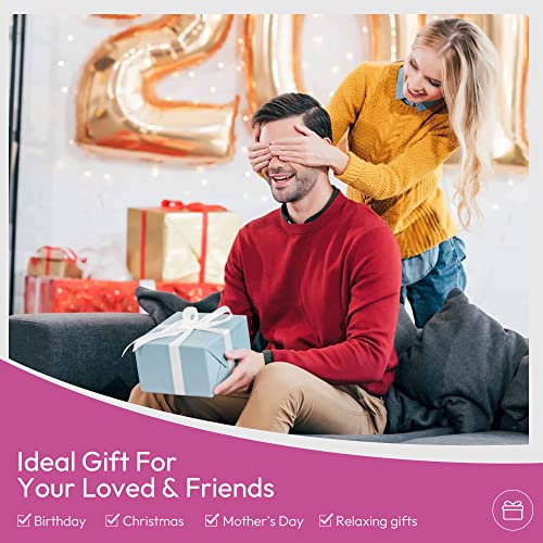 Lavender Eye Pillows for Relaxation, Yoga Eye Pillow for Meditation, Microwavable Weighted Eye Pillow for Yoga, Moist Heat & Cold Eye Compress with Aromatherapy (Rose Red) - 2 Pack