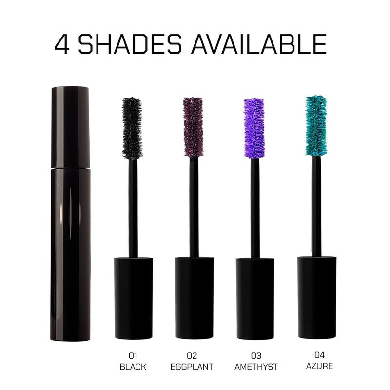 Radiant Professional Fiber Mascara Volume and Length, Non-Clumping, No Flaking, Defining & Curling, Lash lengthening Mascara, Triple Action Brush, Argan & Tsubaki Oil, 0.44 fl oz (01 Black)