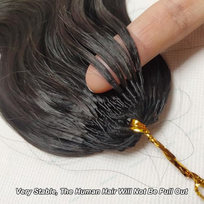 Feather Crochet Human Hair Extensions Wet and Wavy Knotless Pre-Separated Crochet Hair Extensions Human Hair With String In The Middle Braid 22inch 60g