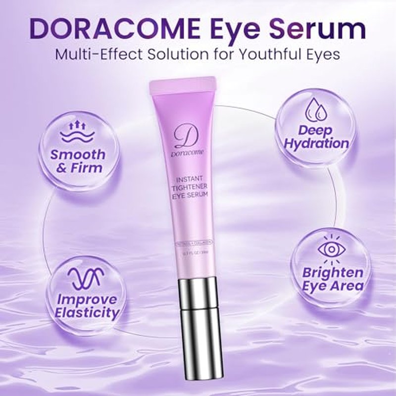 Caffeine & Retinol Under Eye Serum ? Dermatologist-Tested, Fast Absorbing, Correction for Puffy Eye Bags Fine Lines Dark Circles Wrinkles While Providing Moisturizing Care