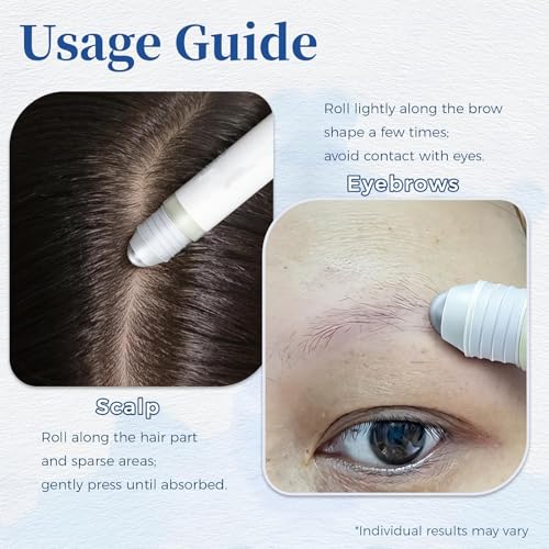 Hair Growth Serum Roll On 25ml with Saw Palmetto, Rosemary & Pea Extract£¬Helps Support Thicker, Fuller Hair Appearance£¬Clean, Non-Greasy Hair Loss Support for Men & Women Pack of (1)