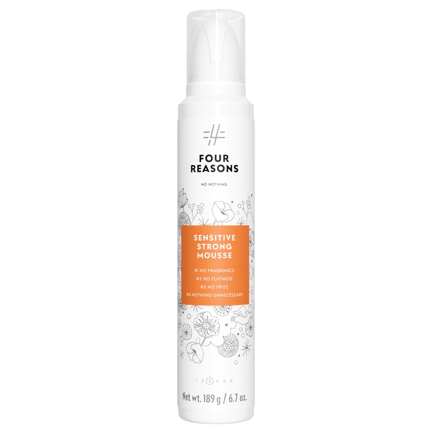 No Nothing Strong Mousse - Fine Hair Volumizing Mousse, Fragrance-Free Mousse for Curly Hair, Styling Foam for Sensitive Scalp, Strong Hold & Lightweight Volume - Hypoallergenic & Alcohol Free, 6.8 oz