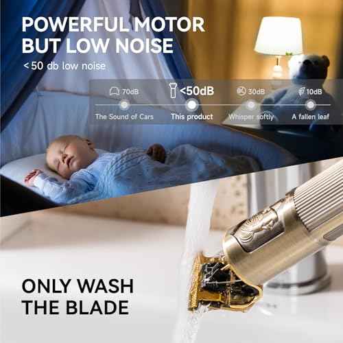 Hair Clippers for Men Professional Zero Gapped Hair Trimmer for Barber T Blade Liners Edgers Groomming Hair Clippers Cordless Rechargeable Shaver Hair Cutting Kit Beard Trimmer Gifts for Men