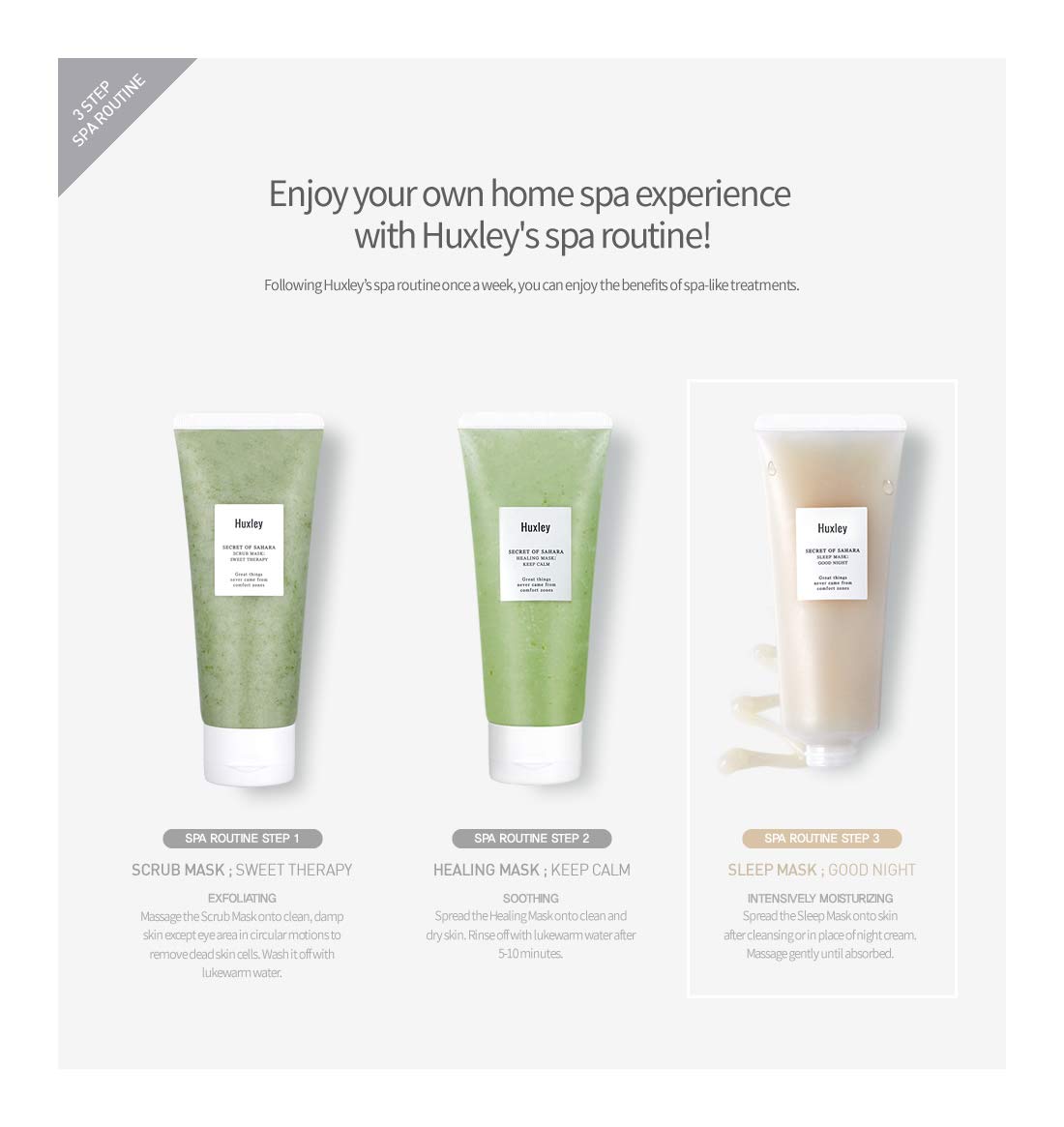 Huxley Secret of Sahara Sleep Mask, Hydrating Overnight Face Mask for Dry and Dull Skin, Korean Skincare with Cactus Extract and Cica, Barrier Support, Non-Sticky Gel-Cream, 5.29 oz
