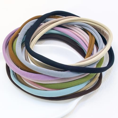 XIMA 13Pieces Nylon Seamless Large Headbans for Women,Elastic Stretch Sport Yoga Hair Style Headbands for Women Head Wraps