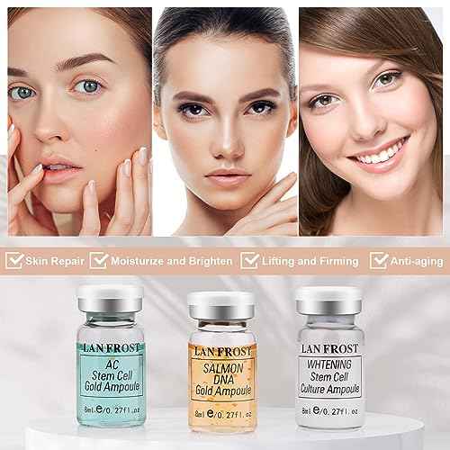 BB Facial Glow Starter Kit Hydration Serum Foundation Skincare Mix 0.27oz Hydration Ampoule and Essence Foundation 12 Vials Glow Pigment Skincare Kit (Mix color)