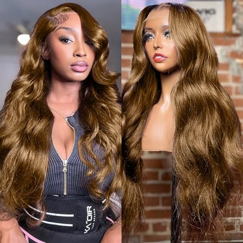 Chocolate Brown Lace Front Wig Human Hair 30 Inch Brown 13x4 Body Wave Lace Front Wigs Human Hair 200% Density Glueless