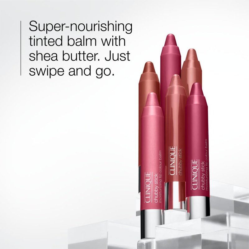 Clinique Chubby Stick Tinted Lip Balm - Moisturizing Shea Butter Formula | Natural-Looking Lip Tint | New Shades Available