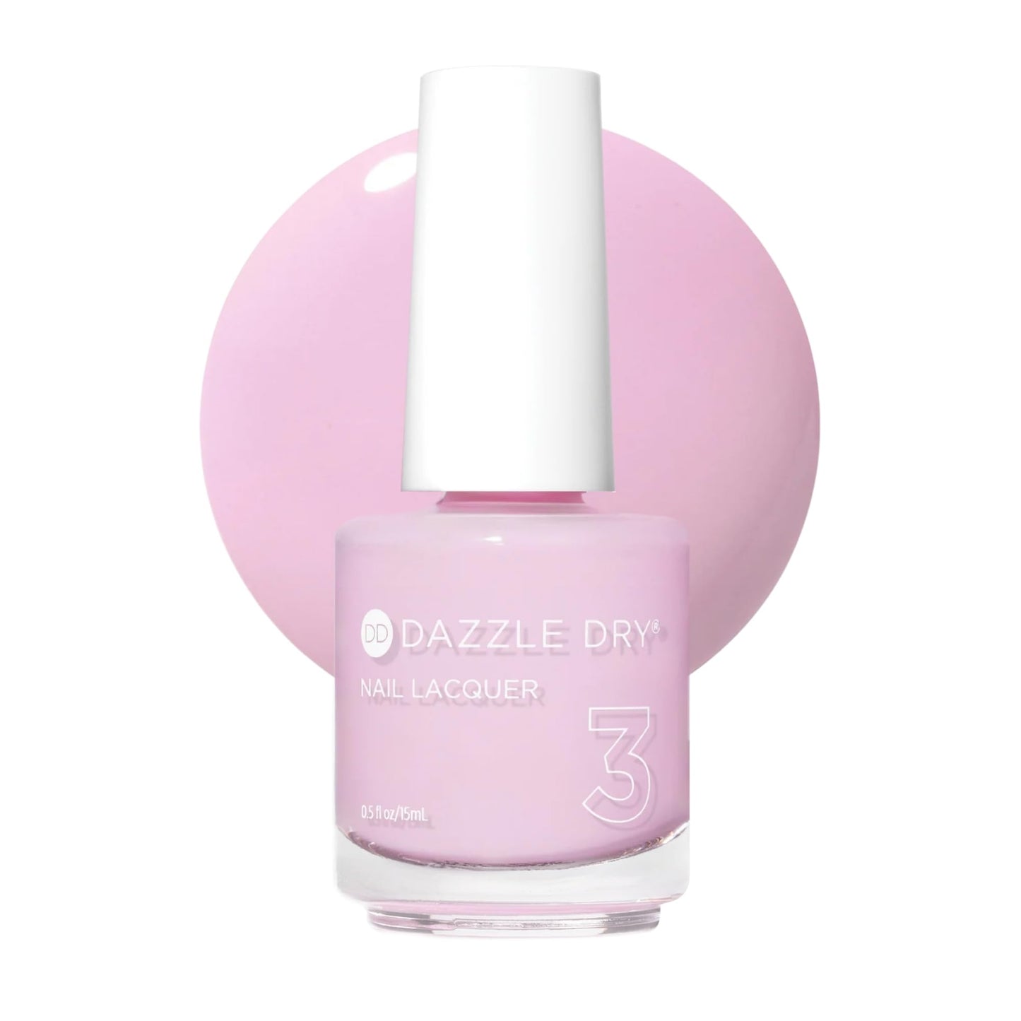 Dazzle Dry Nail Lacquer (Step 3) - Soft Caress - A cool peony pink. Full coverage cream. (0.5 fl oz)